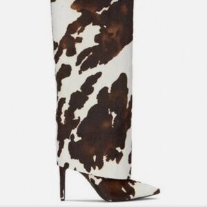 INC cowgirl boots fold over cuffed knee high size 6.5